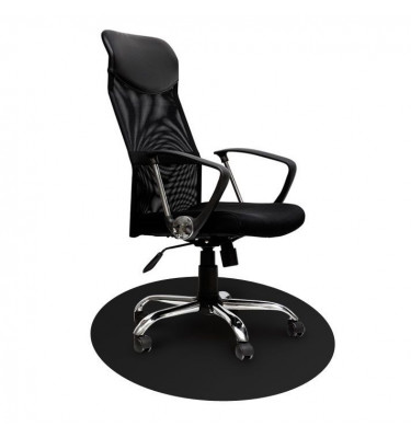 Czarna mata śr. 100cm gr.17mm okrągła pod krzesło lub na stół