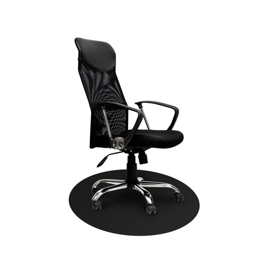 Czarna mata śr. 100cm gr.17mm okrągła pod krzesło lub na stół