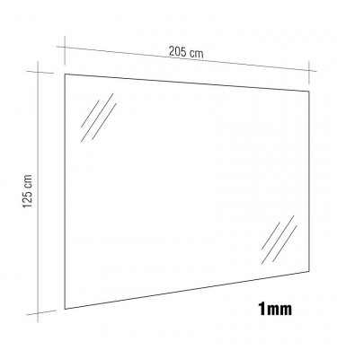 Przezroczysta osłona ochronna nad biurko ladę kurtyna PC 1mm 205x125cm