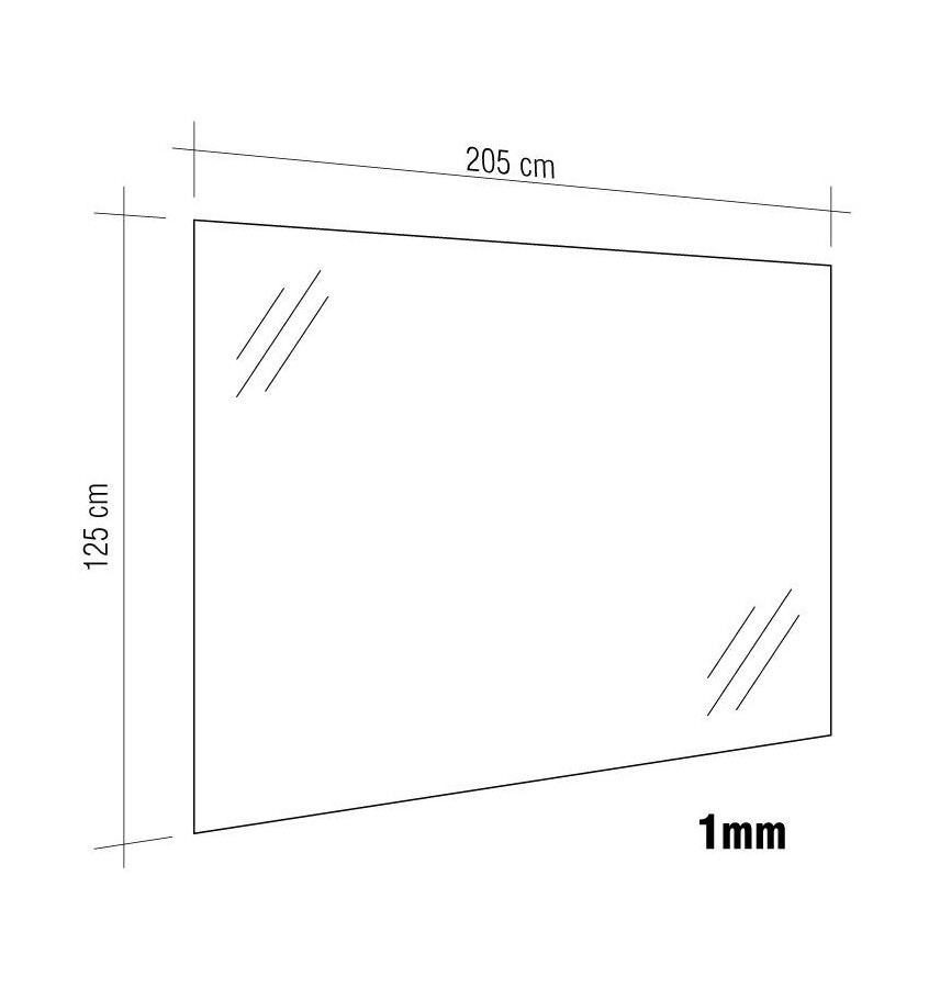 Przezroczysta osłona ochronna nad biurko ladę kurtyna PC 1mm 205x125cm