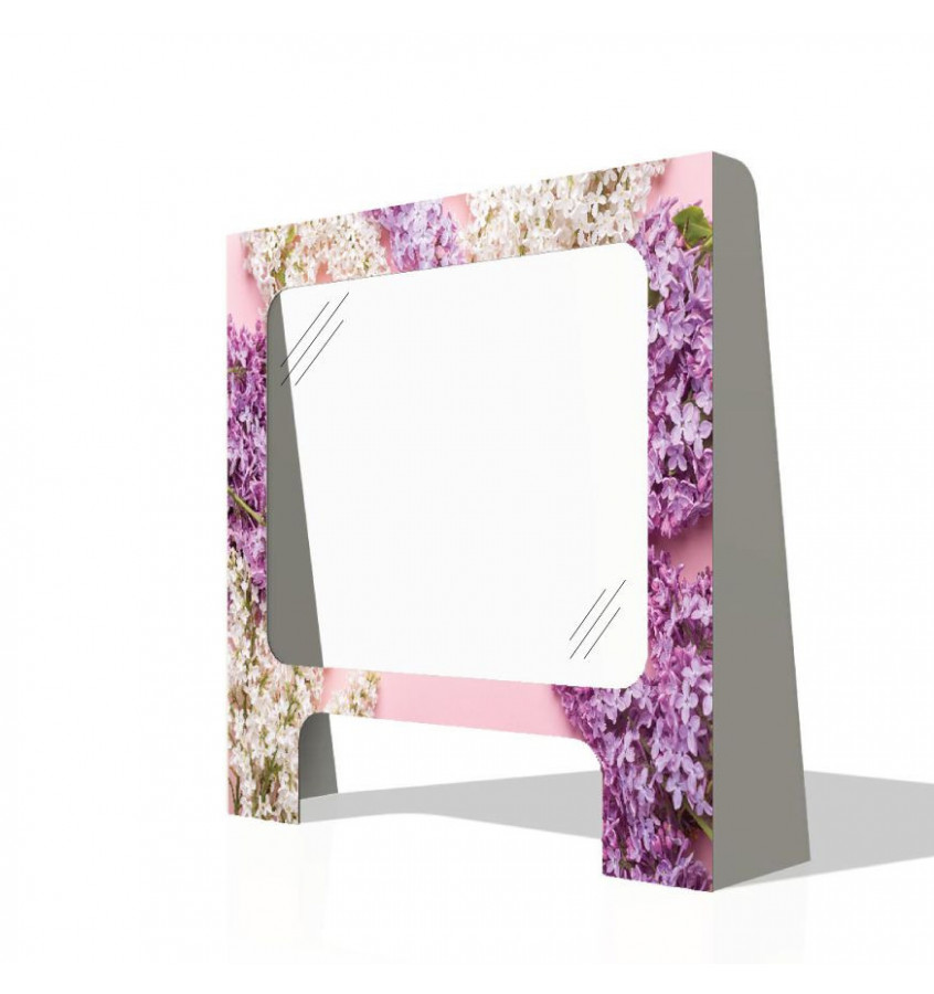 Stojąca osłona ochronna np do salonu manicure  95x95cm z taśmą mocującą wzór BZY