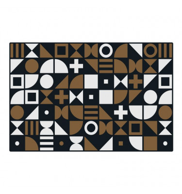 Elastyczna podkładka podłogowa 80x120cm gr. 22 mm nadruk 081 - GEOMETRYCZNY