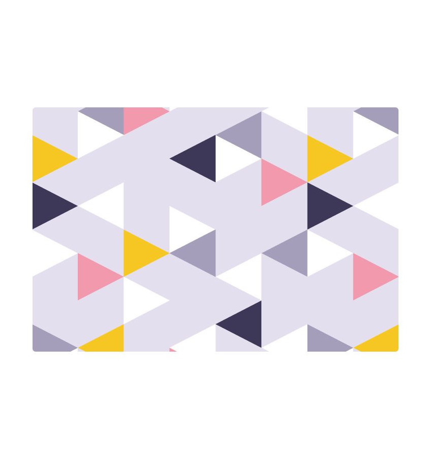 Mata 100x140cm ze wzorem 084 - KOLOROWE TRÓJKĄTY  gr. 13mm