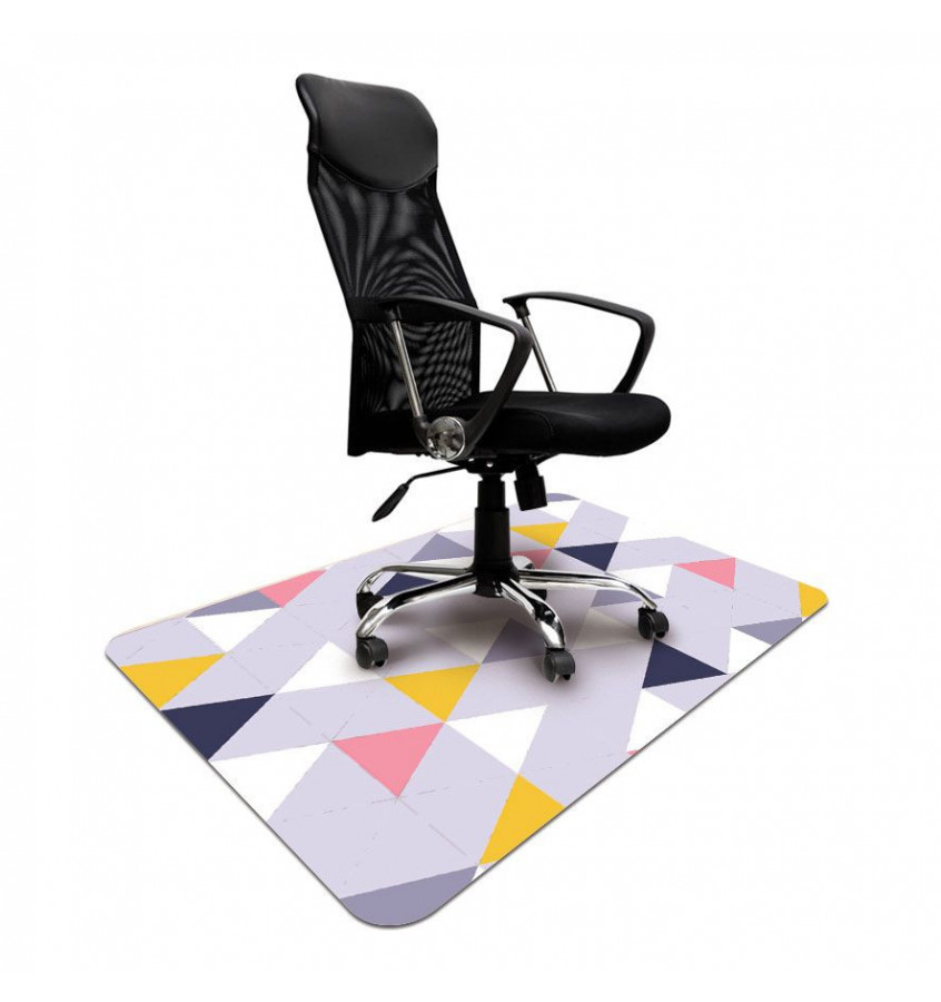 Mata 100x140cm ze wzorem 084 - KOLOROWE TRÓJKĄTY  gr. 13mm