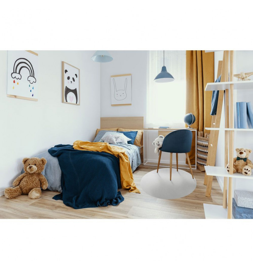 Naklejana mata ochronna podkładka pod krzesło okrągła 100cm - BIAŁA