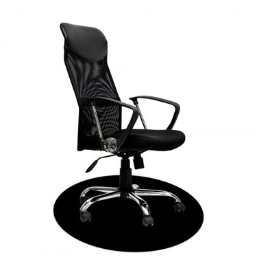 Naklejana mata ochronna podkładka pod krzesło okrągła 100cm - CZARNA