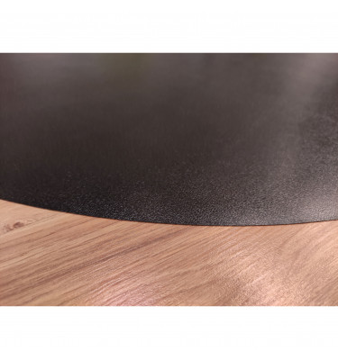 Naklejana mata ochronna podkładka pod krzesło okrągła 100cm - CZARNA
