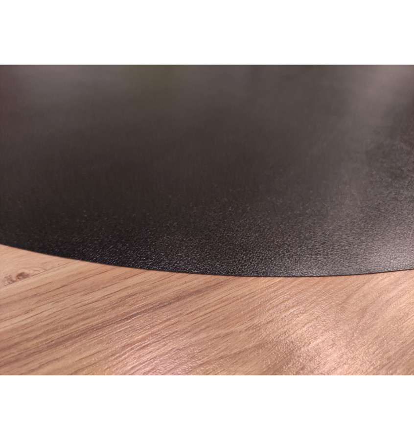 Naklejana mata ochronna podkładka pod krzesło okrągła 100cm - CZARNA