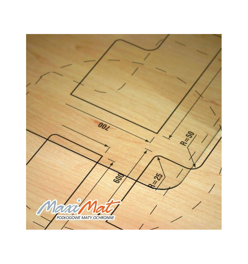 Przezroczysta podkładka z tworzywa na zamówienie dowolny kształt