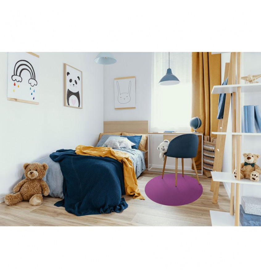 Samoprzylepna okrągła mata 100cm - Fioletowa