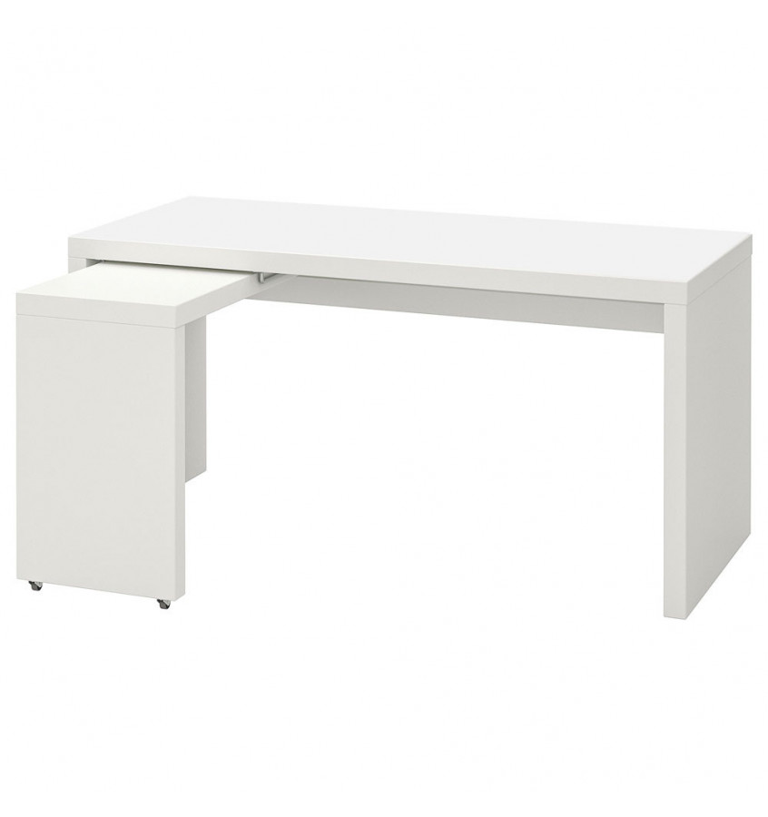Mata na biurko MALM z IKEA 151x65cm antypoślizgowa - BIAŁA podkładka