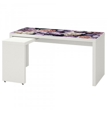 Podkładka 151x65cm na biurka MALM z IKEA KWIATY mata ochronna