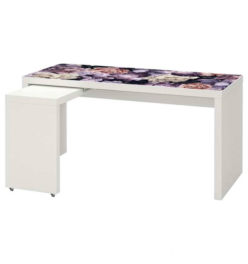 Podkładka 151x65cm na biurka MALM z IKEA KWIATY mata ochronna