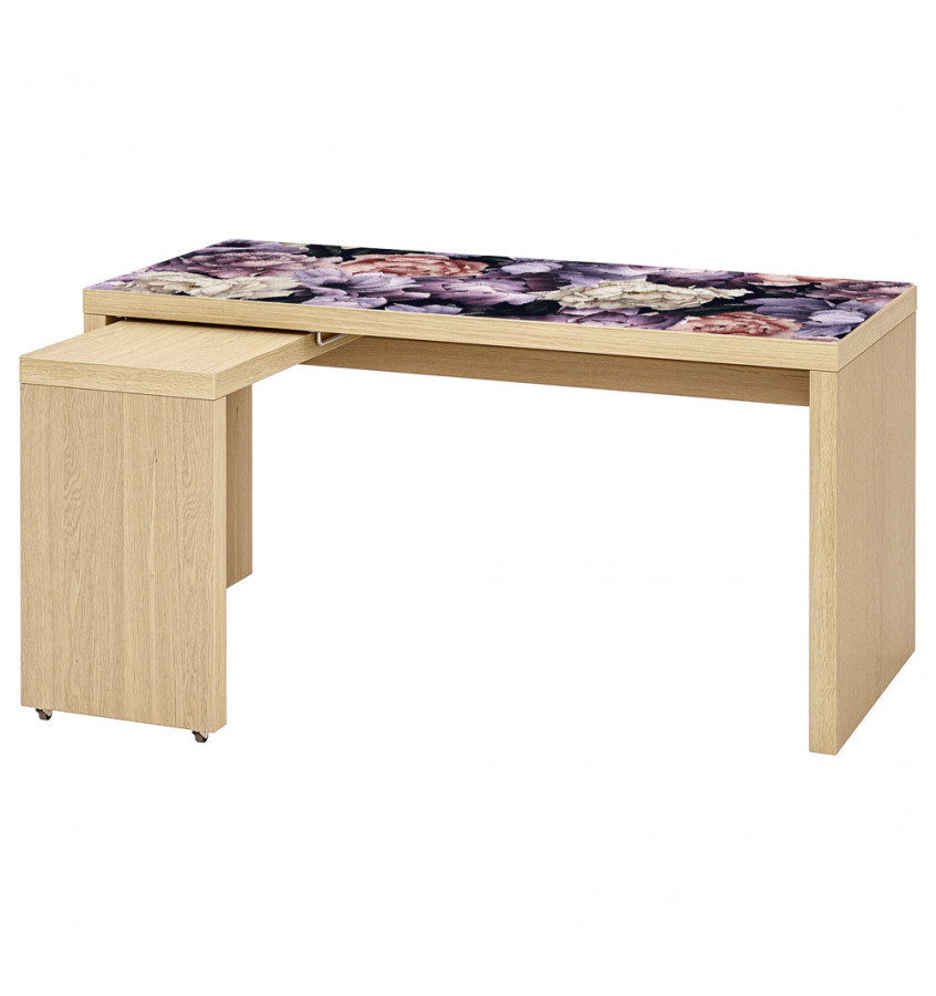 Podkładka 151x65cm na biurka MALM z IKEA KWIATY mata ochronna
