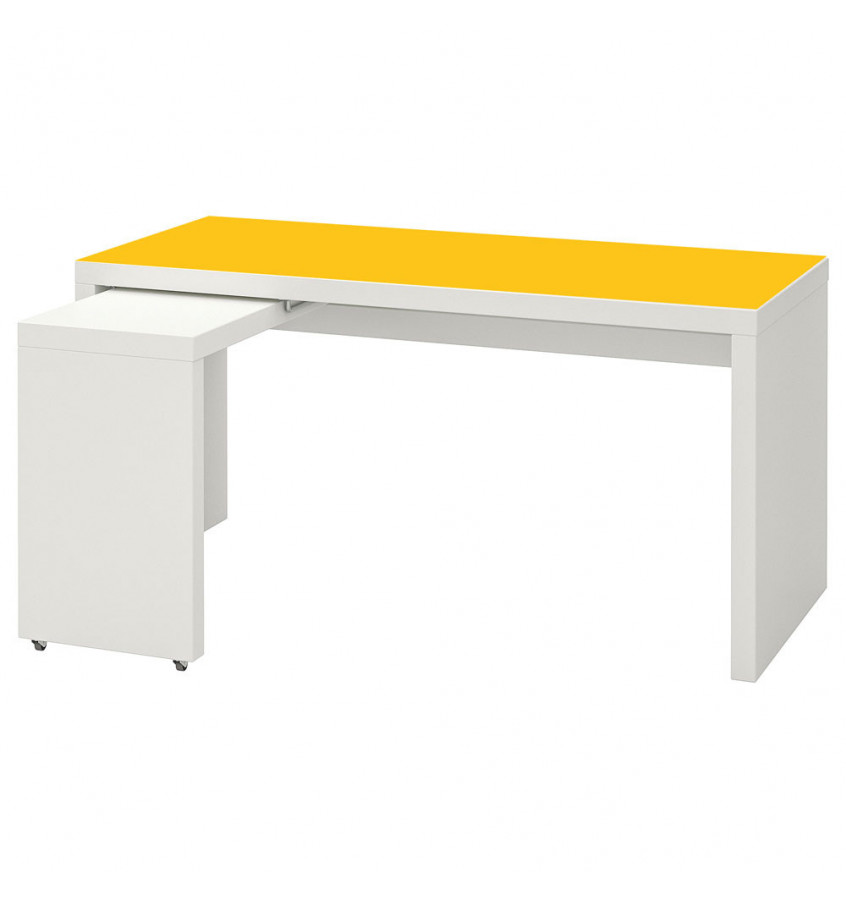 Podkładka na biurko MALM z IKEA 151x65cm - ŻÓŁTA mata ochronna
