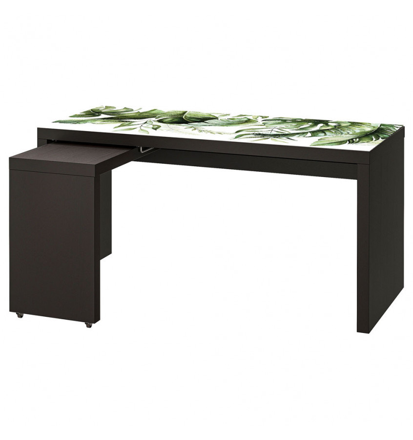 Mata na biurko 151x65cm MALM z IKEA podkładka ochronna EGZOTYCZNE LIŚCIE