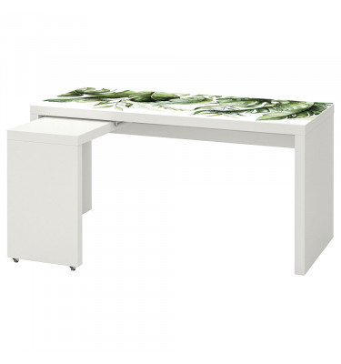 Mata na biurko 151x65cm MALM z IKEA podkładka ochronna EGZOTYCZNE LIŚCIE
