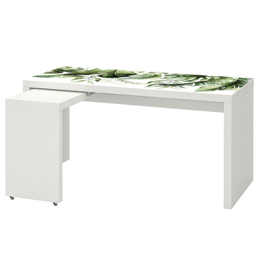 Mata na biurko 151x65cm MALM z IKEA podkładka ochronna EGZOTYCZNE LIŚCIE