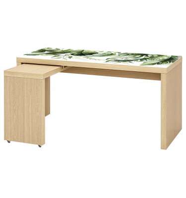 Mata na biurko 151x65cm MALM z IKEA podkładka ochronna EGZOTYCZNE LIŚCIE