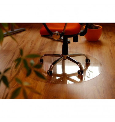 Mata ochronna okrągła 90cm 1mm pod krzesło przezroczysta gruba