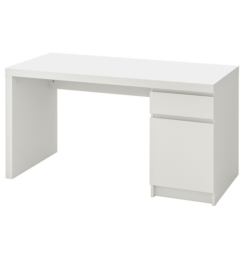 Mata na biurko MALM z IKEA 140x65cm podkładka antypoślizgowa - BIAŁA