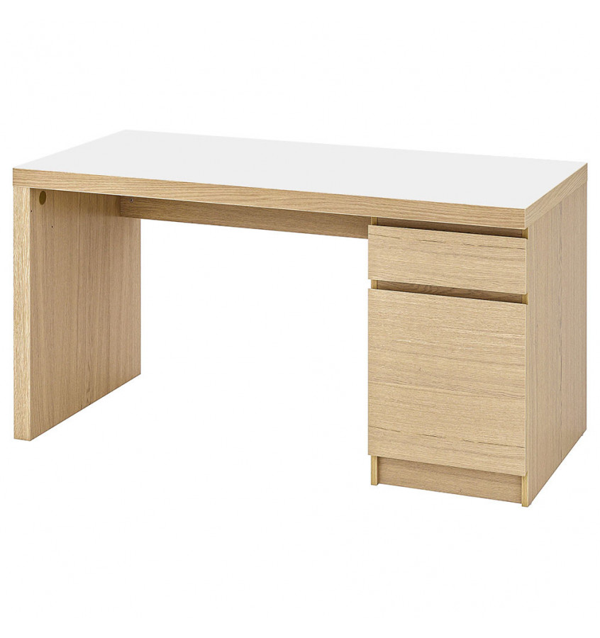 Mata na biurko MALM z IKEA 140x65cm podkładka antypoślizgowa - BIAŁA