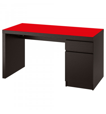 Mata na biurko MALM z IKEA 140x65cm ochronna podkładka  - CZERWONA