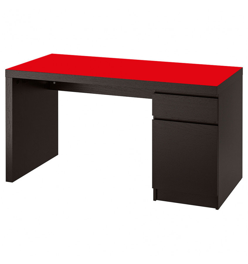 Mata na biurko MALM z IKEA 140x65cm ochronna podkładka  - CZERWONA