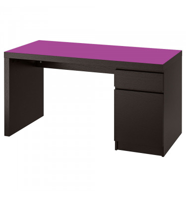 Podkładka na biurko MALM z IKEA 140x65cm - Fioletowa mata ochronna