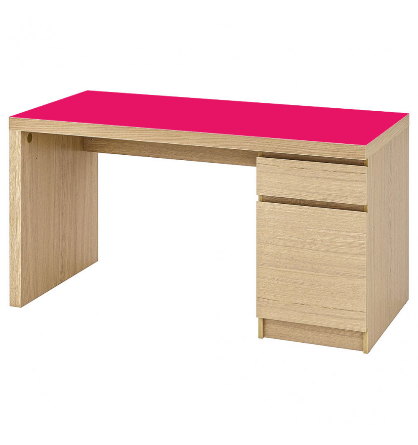 Podkładka na biurko MALM z IKEA 140x65cm ochronna mata - MAGENTA róż