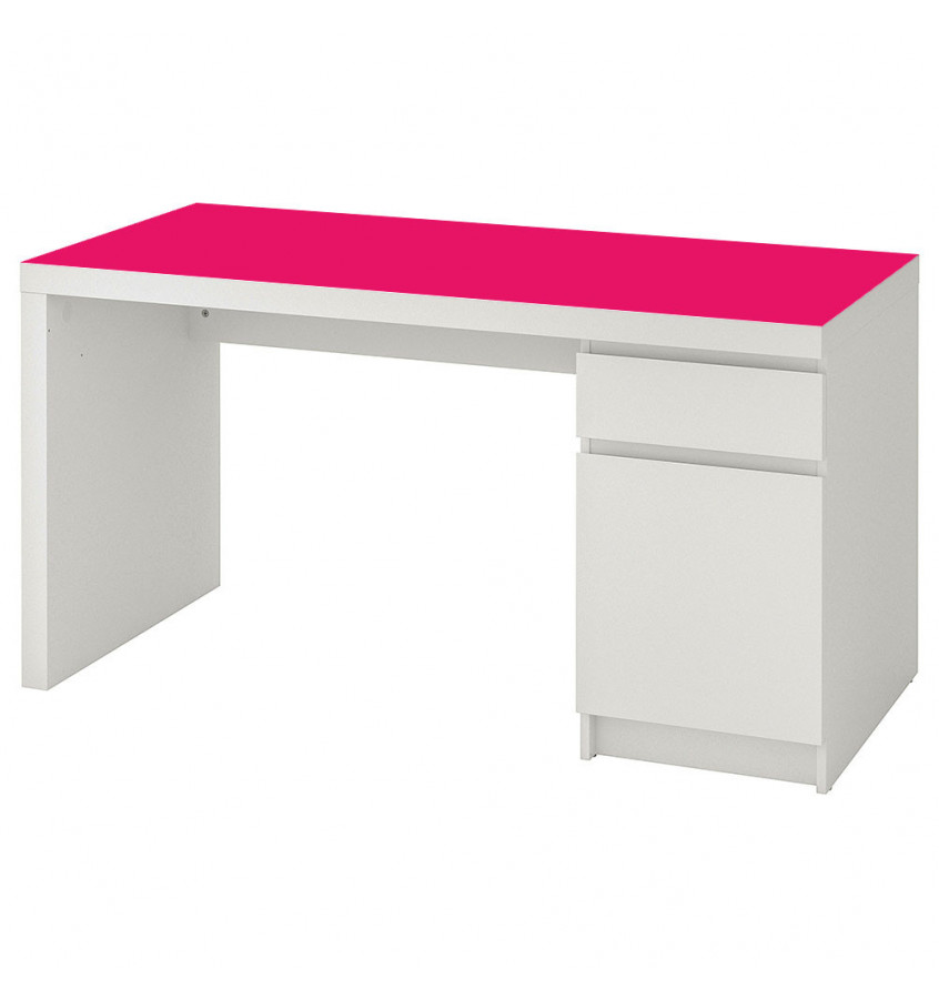 Podkładka na biurko MALM z IKEA 140x65cm ochronna mata - MAGENTA róż
