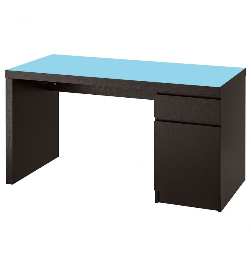 Podkładka na biurko MALM z IKEA 140x65cm - NIEBIESKA ochronna mata