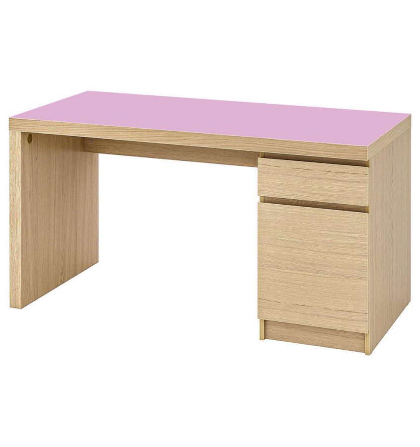 Maty ochronne 140x65cm na blat biurka MALM z IKEA - różowa