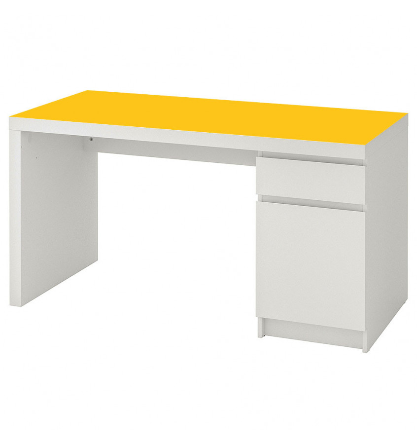 Podkładka na biurko MALM z IKEA 140x65cm - ŻÓŁTA mata ochronna