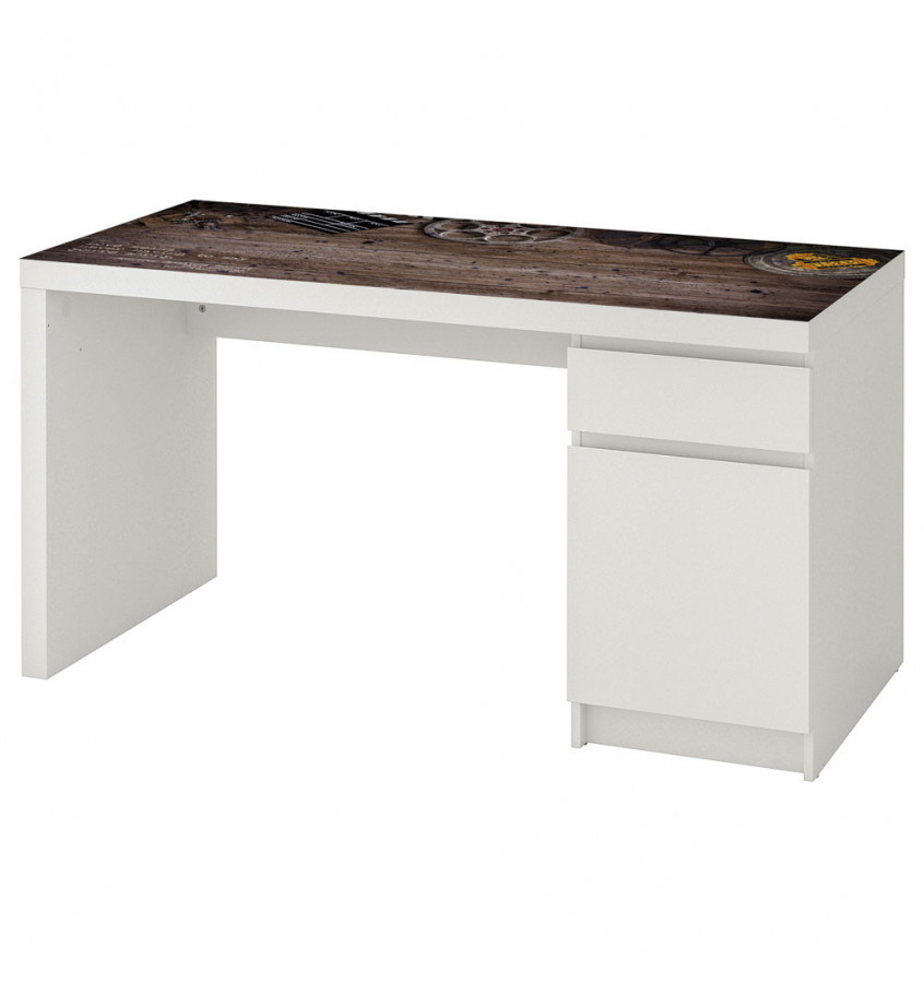 Antypoślizgowa miękka podkładka mata na biurko MALM 1 z IKEA 140x65cm ze wzorem