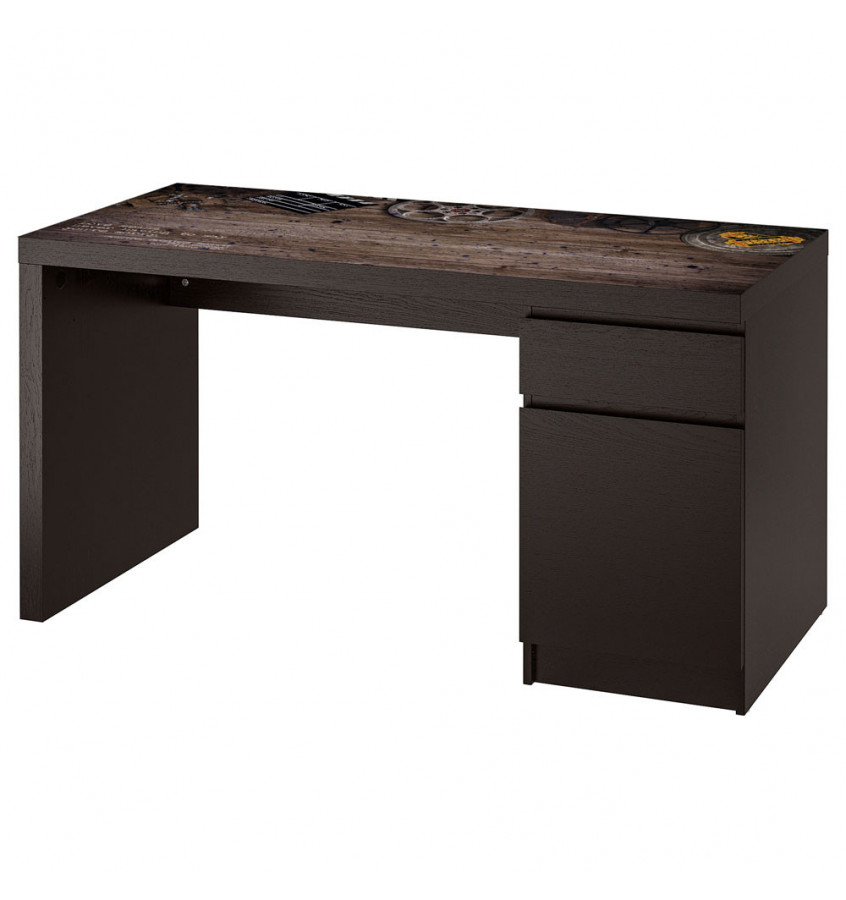 Antypoślizgowa miękka podkładka mata na biurko MALM 1 z IKEA 140x65cm ze wzorem