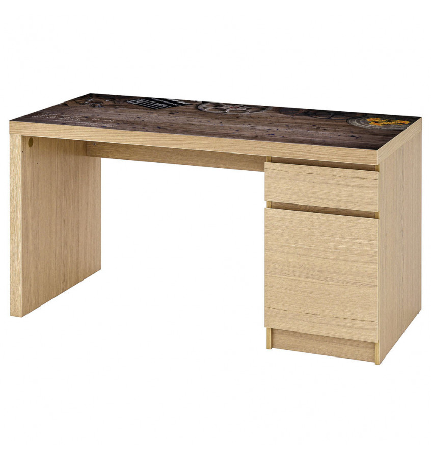 Antypoślizgowa miękka podkładka mata na biurko MALM 1 z IKEA 140x65cm ze wzorem