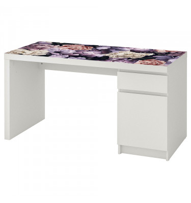 Podkładki 140x65cm na biurka MALM z IKEA KWIATY mata ochronna
