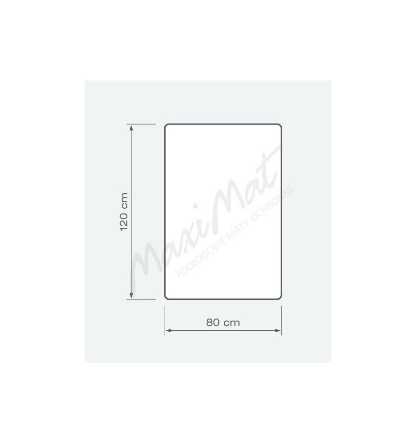 Ochronna mata 80x120cm przezroczysta z poliwęglanu  gr. 1mm