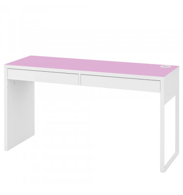 Podkładka 142x50cm na blat biurka MICKE z IKEA - różowa 