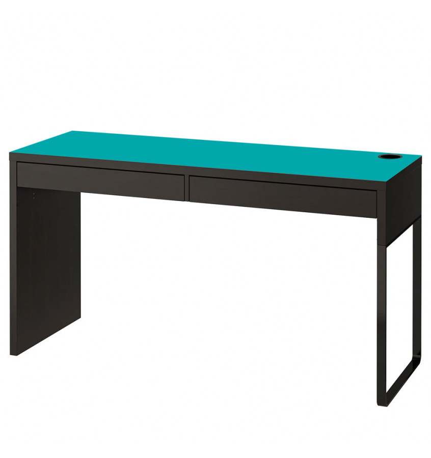 Mata 142x50cm na biurko MICKE z IKEA - TURKUSOWA  