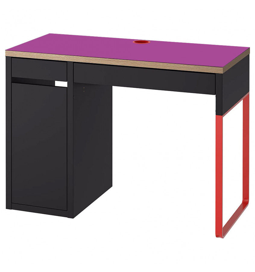 Podkładka na biurko MICKE z IKEA 105x50cm - Fioletowa mata ochronna