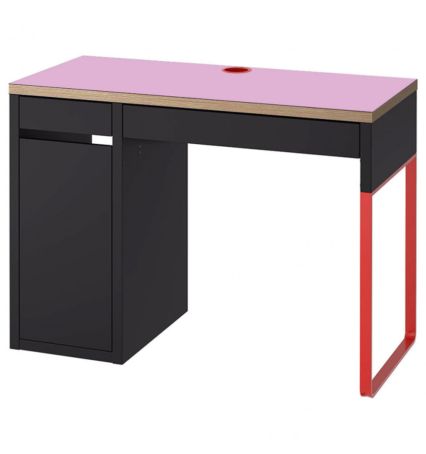 Maty podkładki ochronne 105x50cm na blat biurka MICKE z IKEA - różowa 