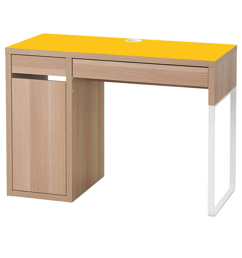 Podkładka na biurko MICKE z IKEA 105x50cm - ŻÓŁTA elastyczna mata ochronna