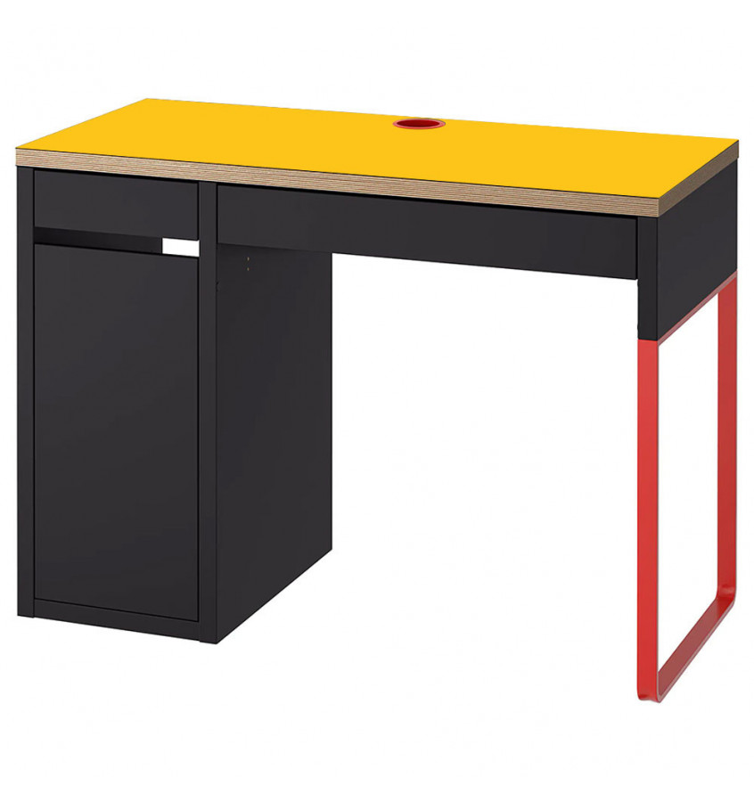 Podkładka na biurko MICKE z IKEA 105x50cm - ŻÓŁTA elastyczna mata ochronna