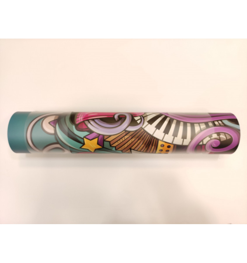 Podkładka na biurko MICKE z IKEA 105x50cm mata ochronna - MUZYCZNE GRAFFITI turkus