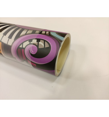 Podkładka na biurko MICKE z IKEA 105x50cm mata ochronna - MUZYCZNE GRAFFITI turkus