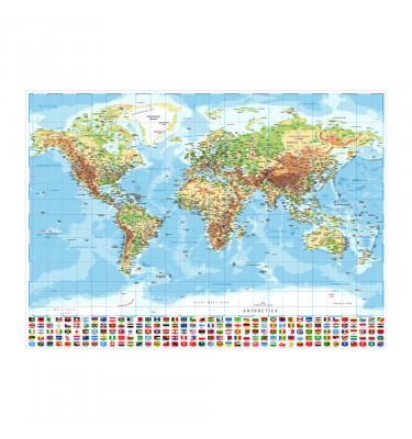 Podkładka na biurko 70x50 cm mata ochronna MAPA ŚWIATA