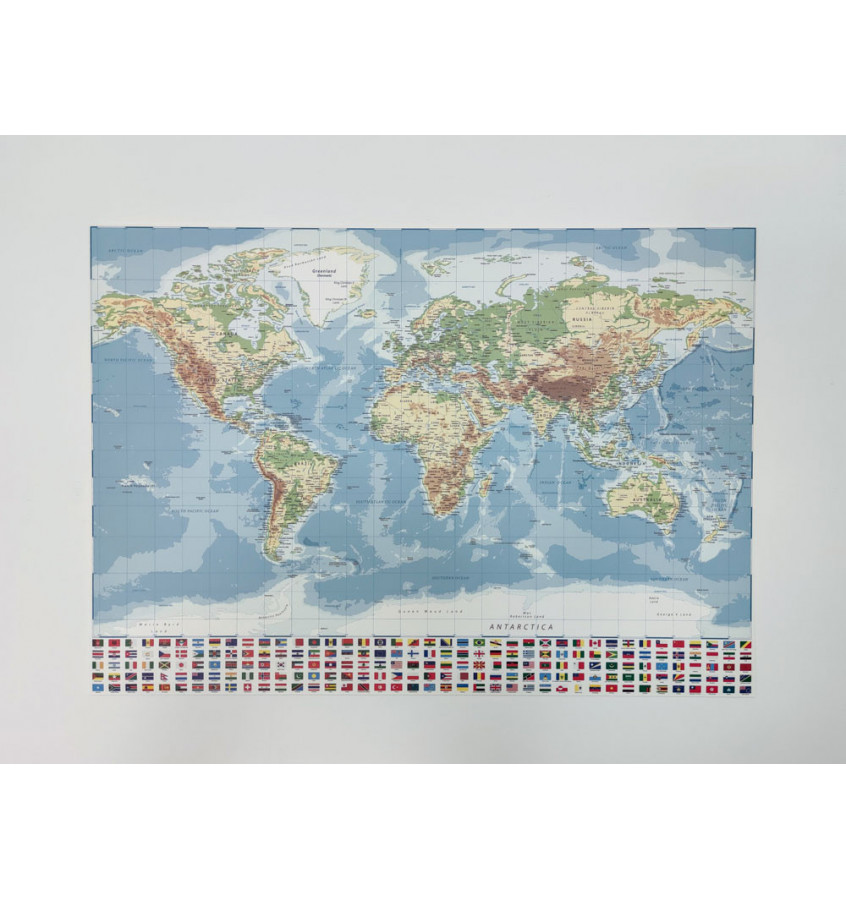 Podkładka na biurko 70x50 cm mata ochronna MAPA ŚWIATA