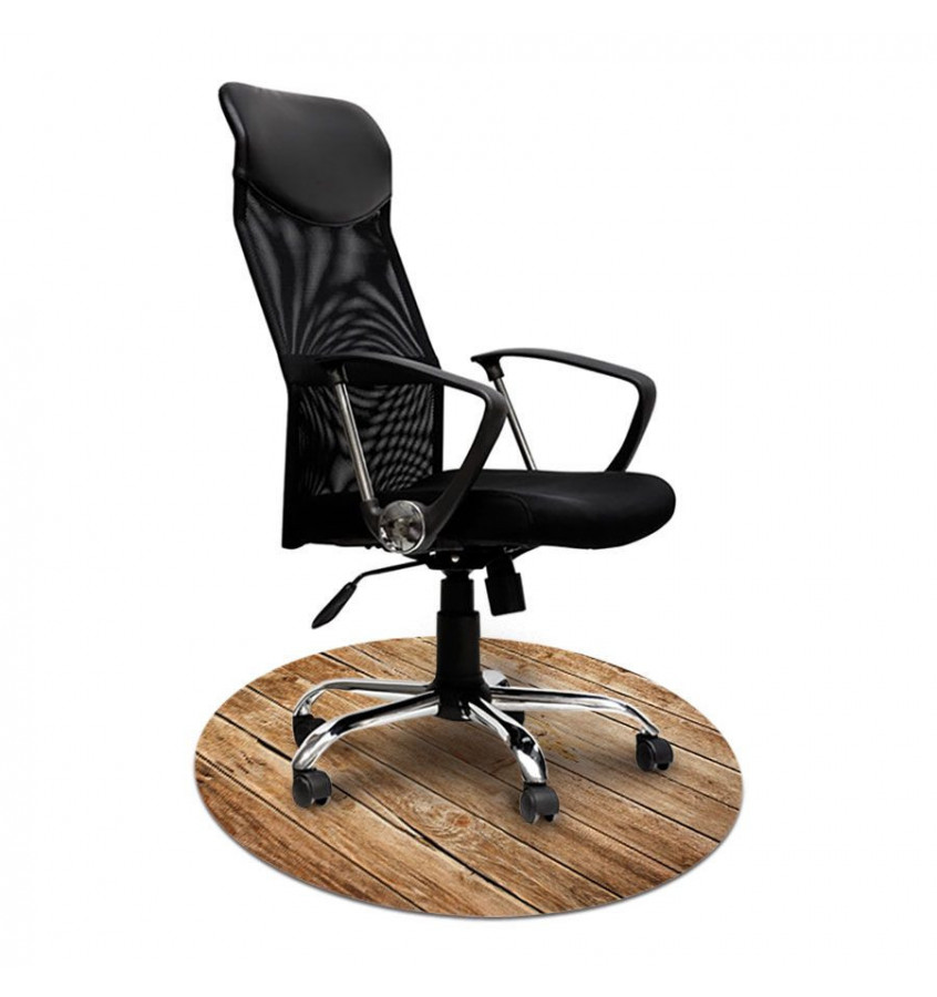 Mata ochronna podłogowa z grafiką DESKI 001 - okrągła średnica 100cm gr. 13mm